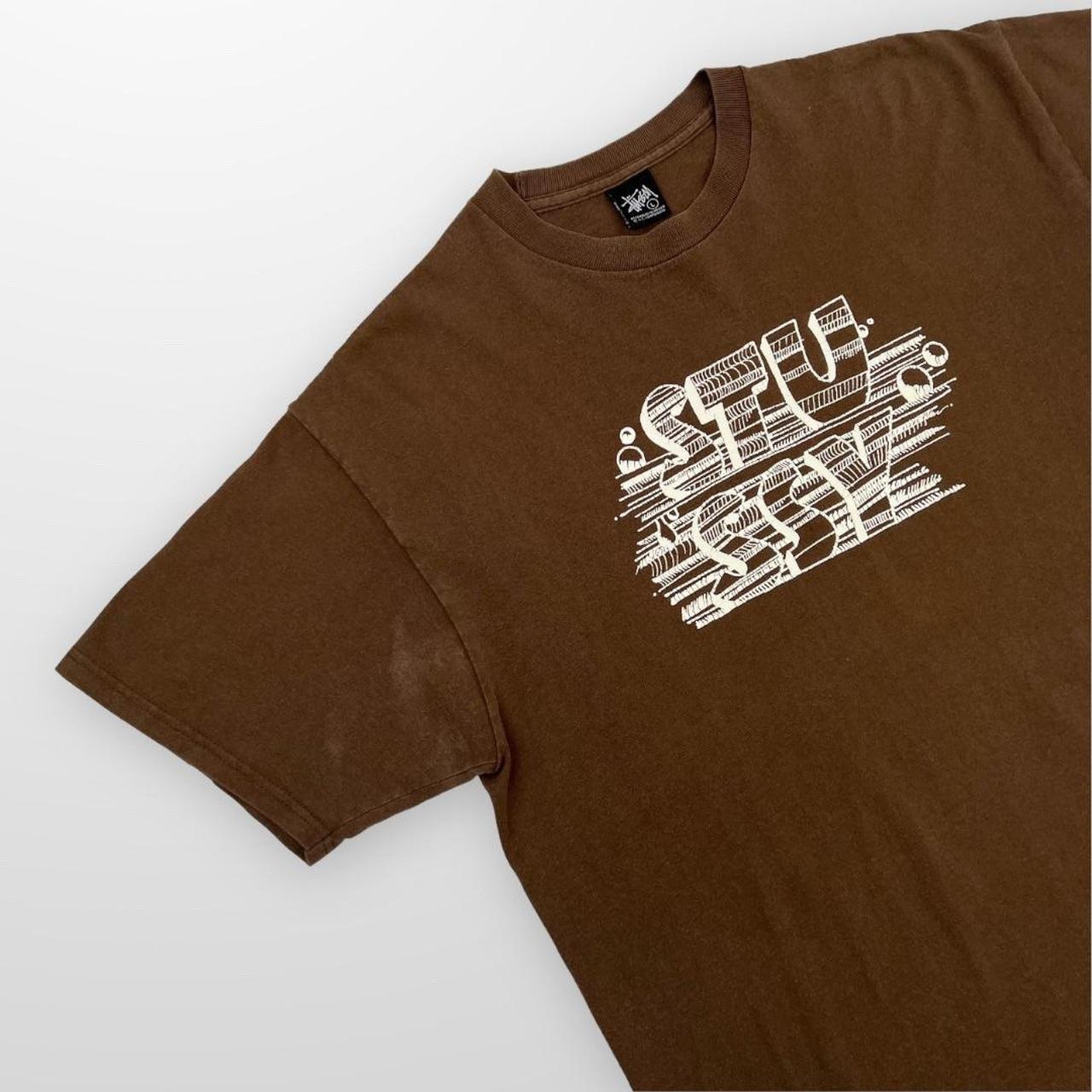 Vintage Stussy T-Shirt In Brown