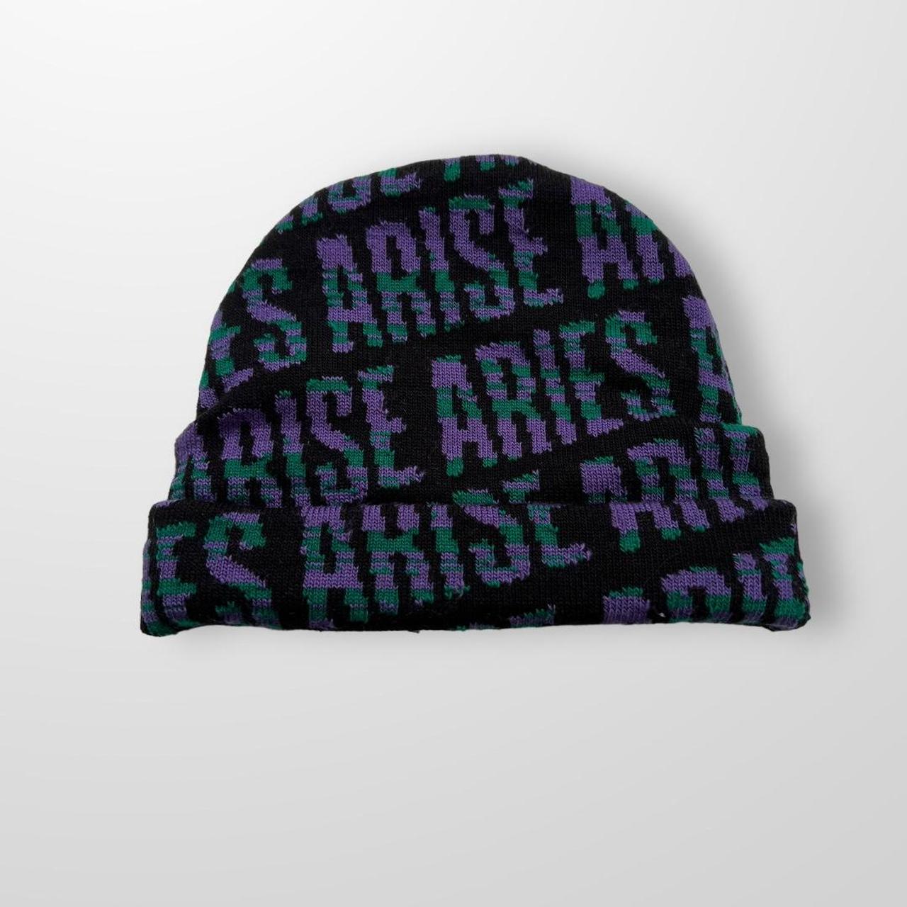 Aries Repeat Logo Beanie In Black