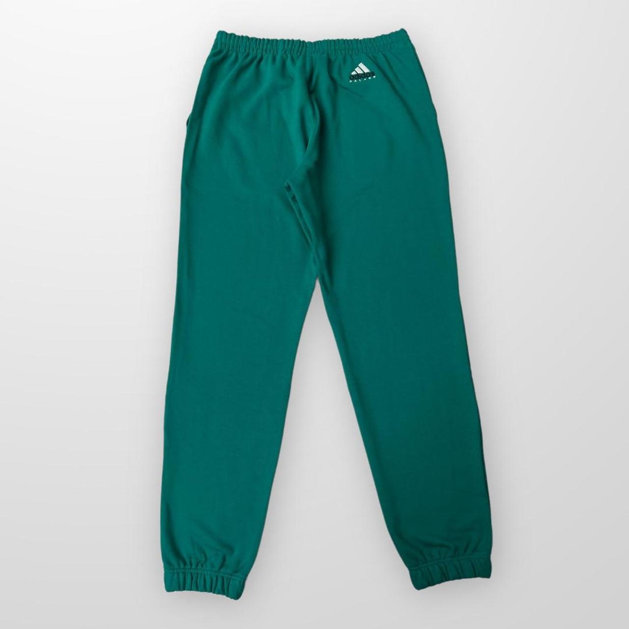 Adidas green tracksuit outlet bottoms