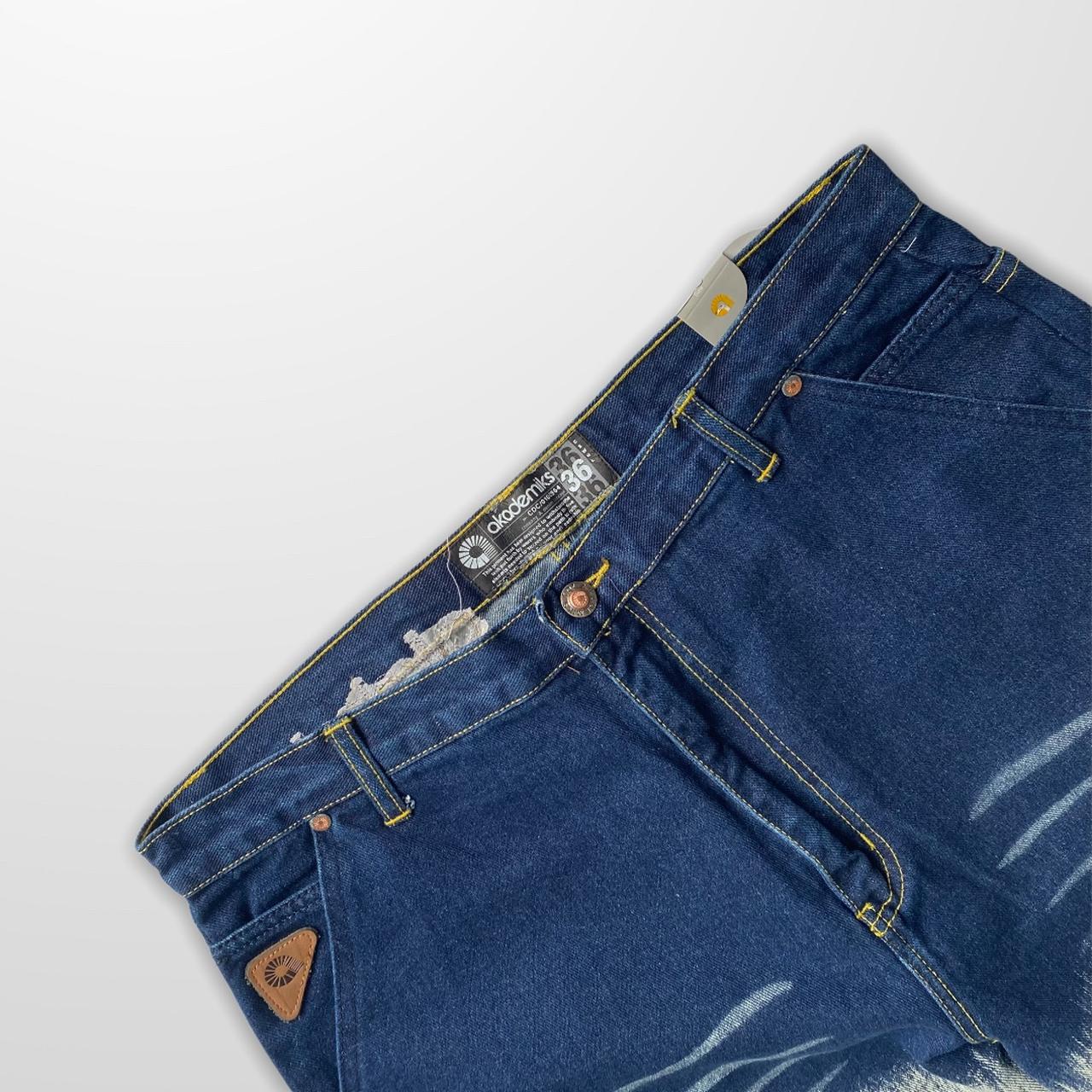 Vintage Akademiks Jeans In Navy & White