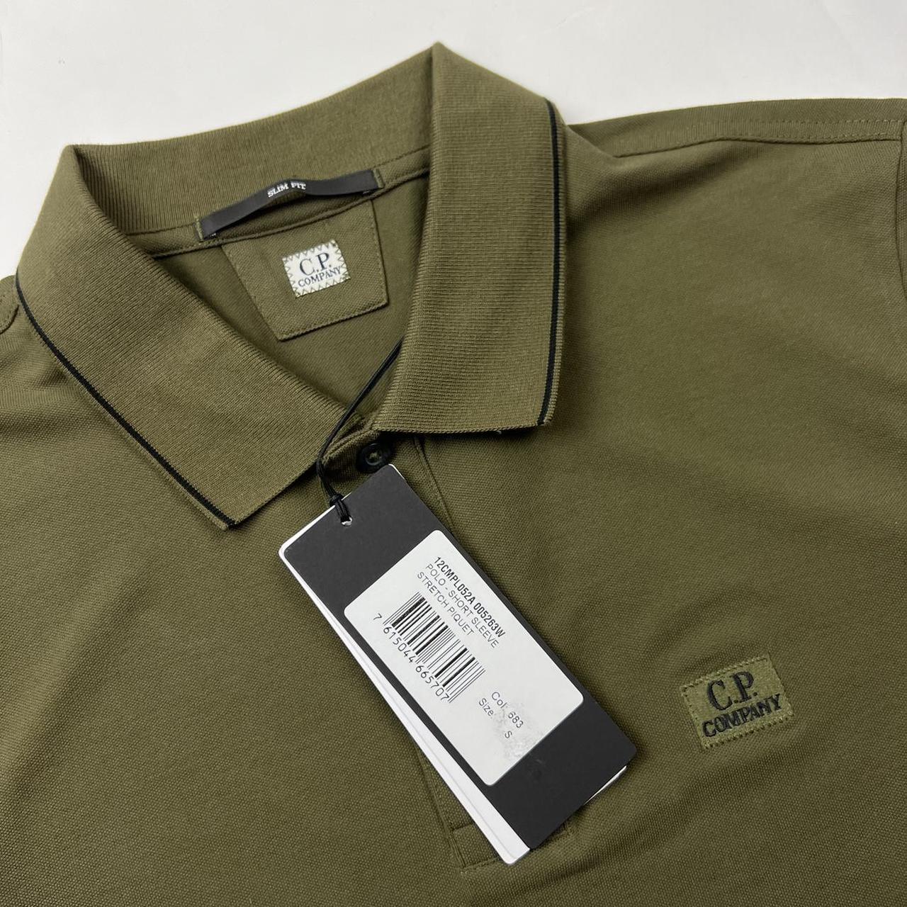 CP Company Patch Logo Polo In Khaki