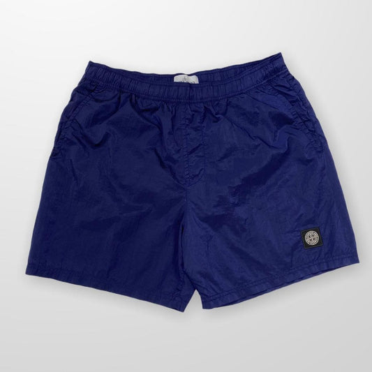 Stone Island Nylon Metal Shimmer Swim Shorts In Deep Blue