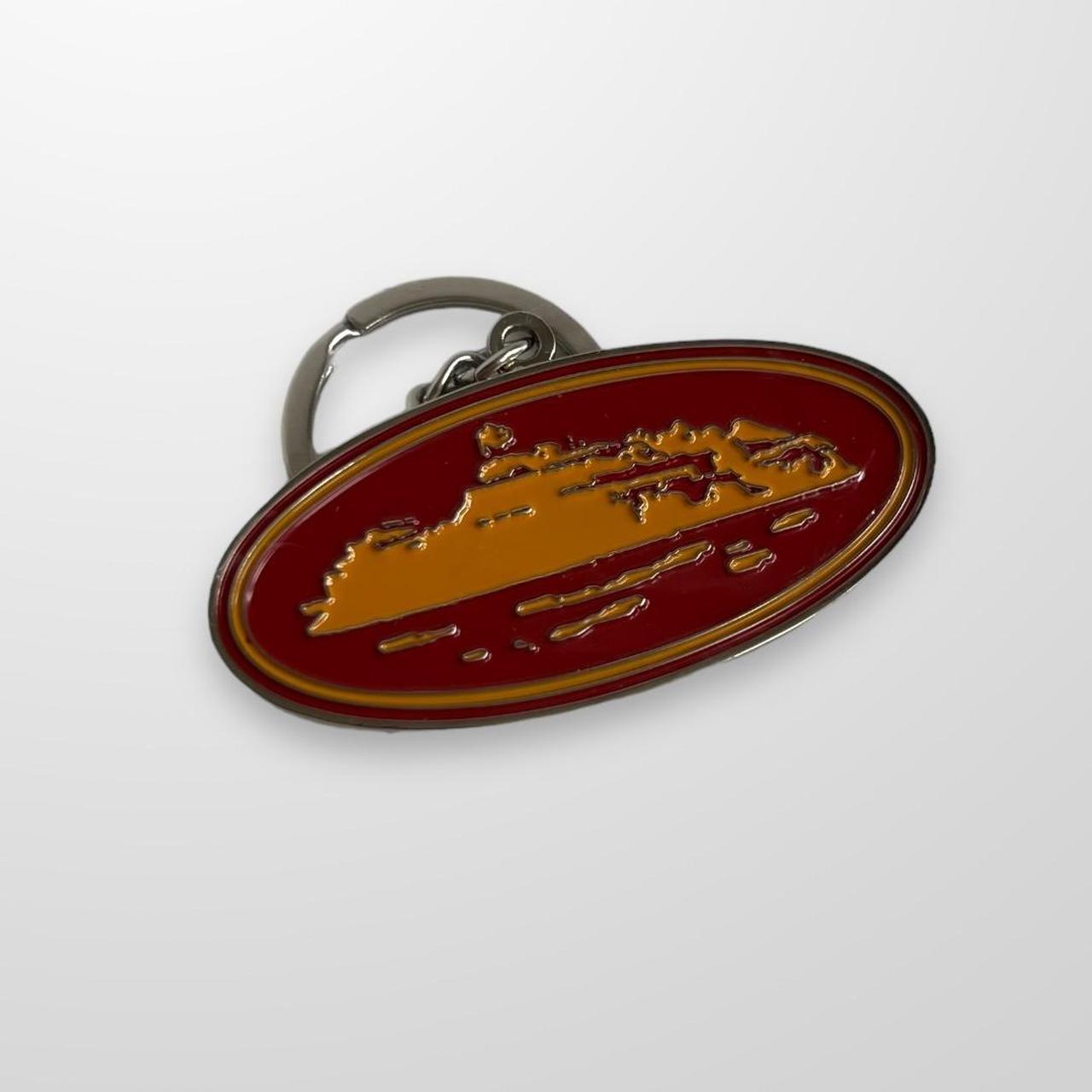 Corteiz Alcatraz Keyring In Red & Orange