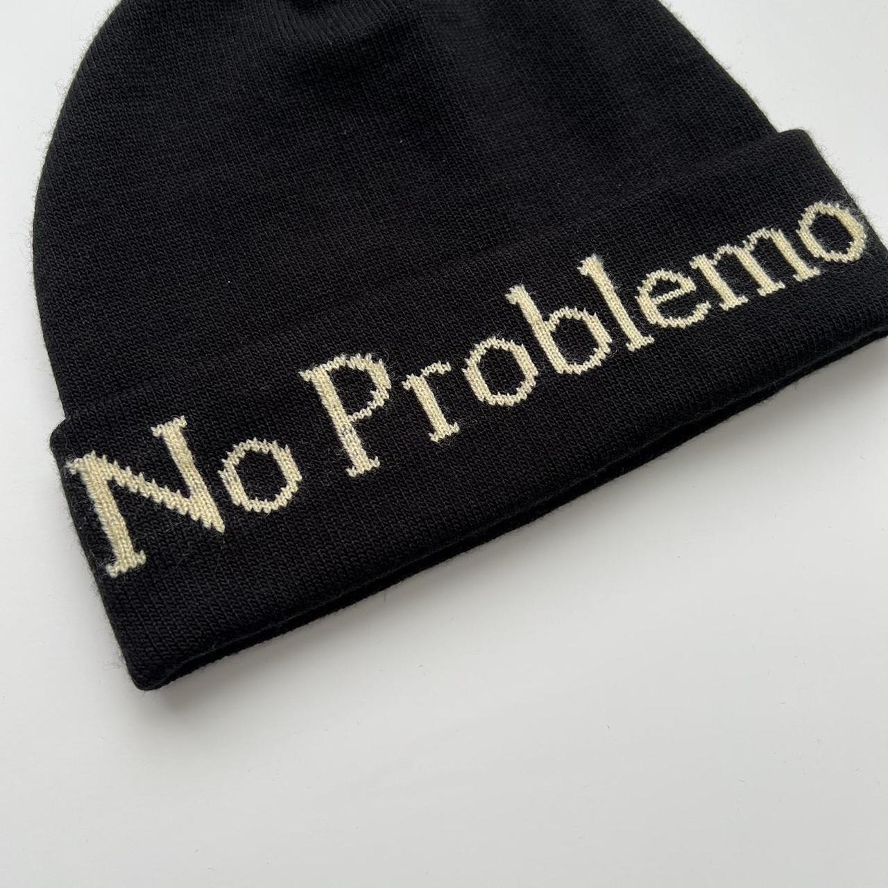 Aries No Problemo Beanie In Black & Cream