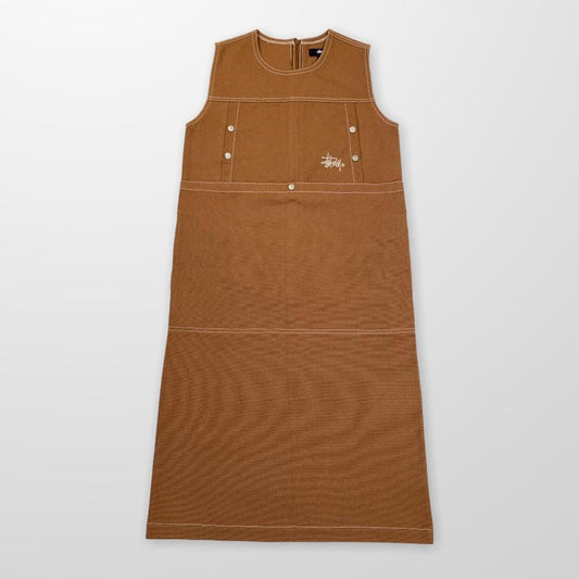 Stussy Stasy Dress In Tan Colourway