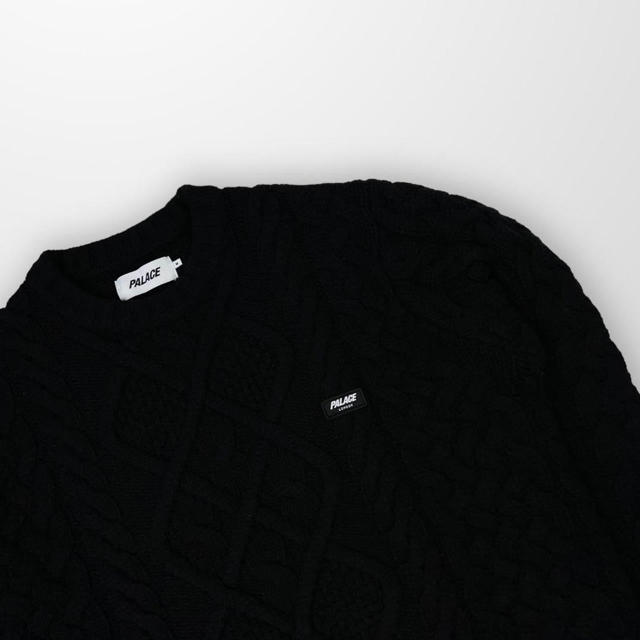 Palace Cable Knit Jumper In Black