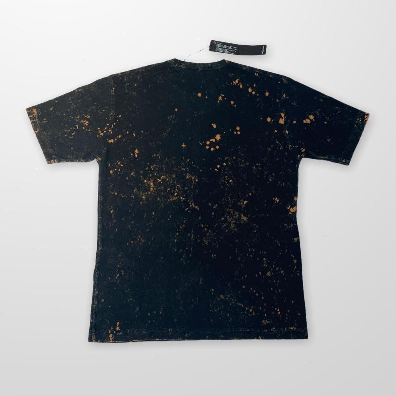 Stone Island Off-Dye Corrosion T-Shirt In Black & Orange