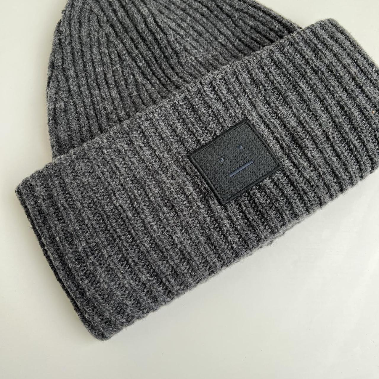 Acne Studios Beanie Hat In Dark Grey