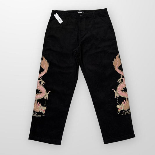 Palace Double Dragon Tour Plain Pant In Black