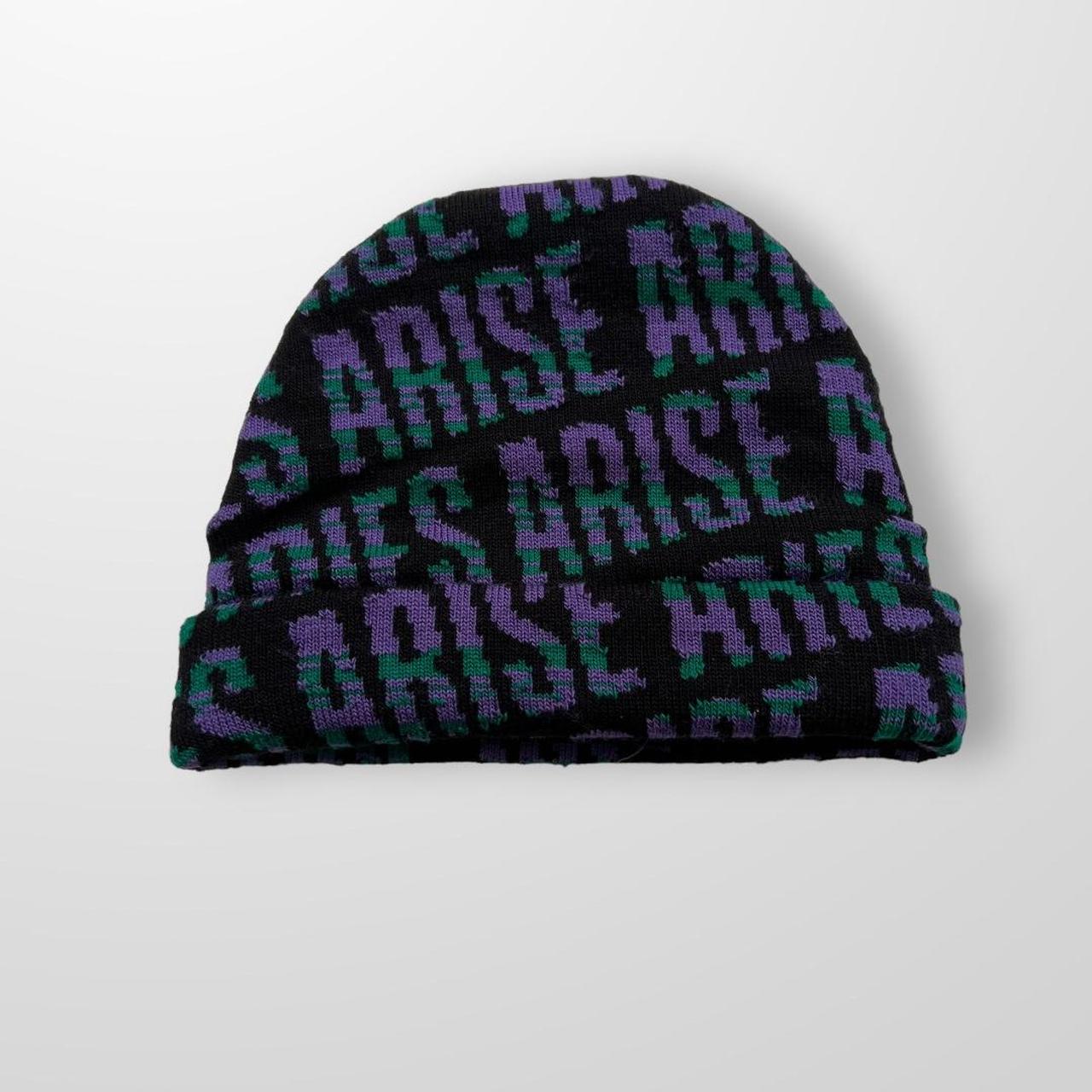 Aries Repeat Logo Beanie In Black