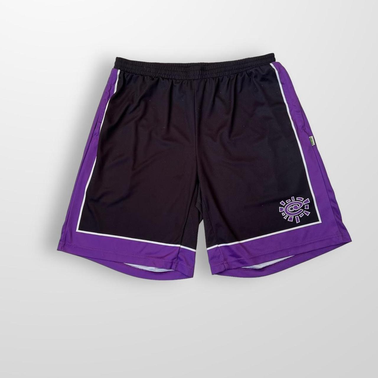 ADWYSD Jersey Shorts In Black & Purple