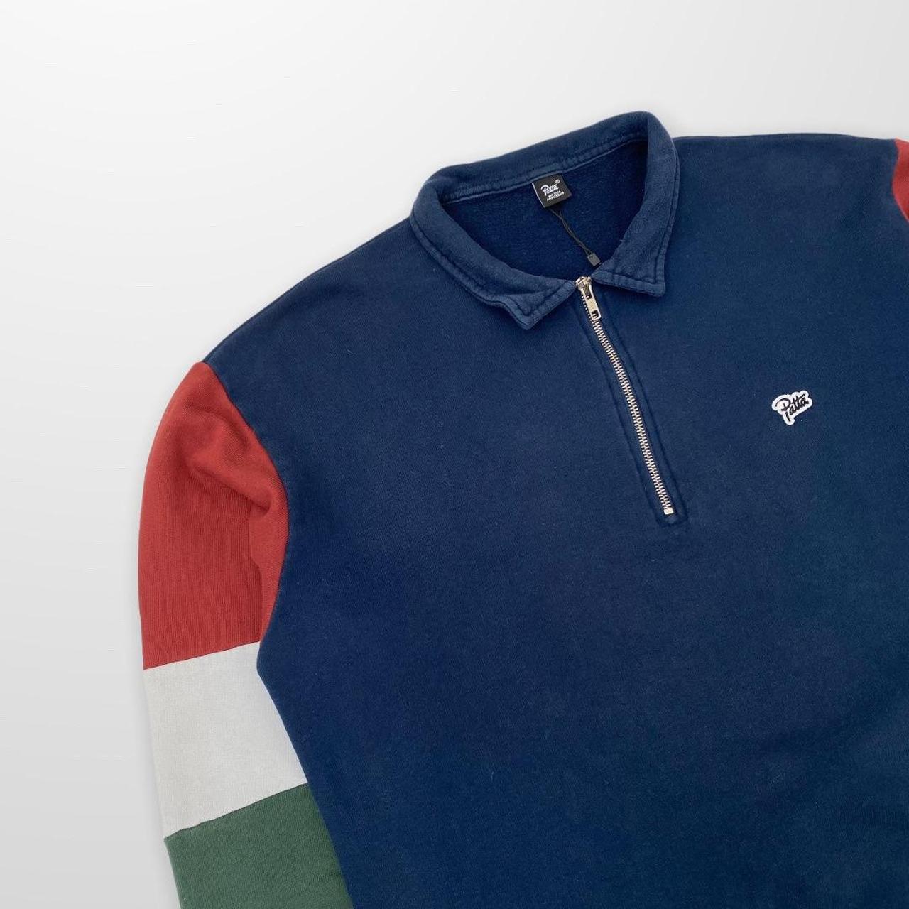 Patta 1/4 Zip Sweatshirt In Navy