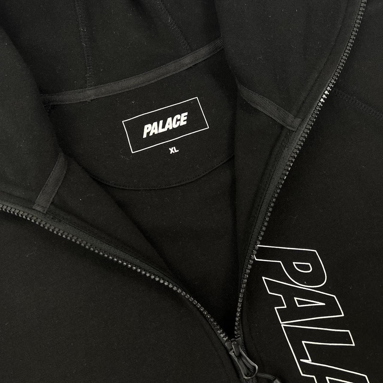 Palace Tech Fleece Hood Jacket In Black