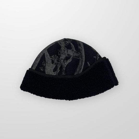 Norbit By Hitoshi Nozawa Boa Printed Beanie Hat In Navy