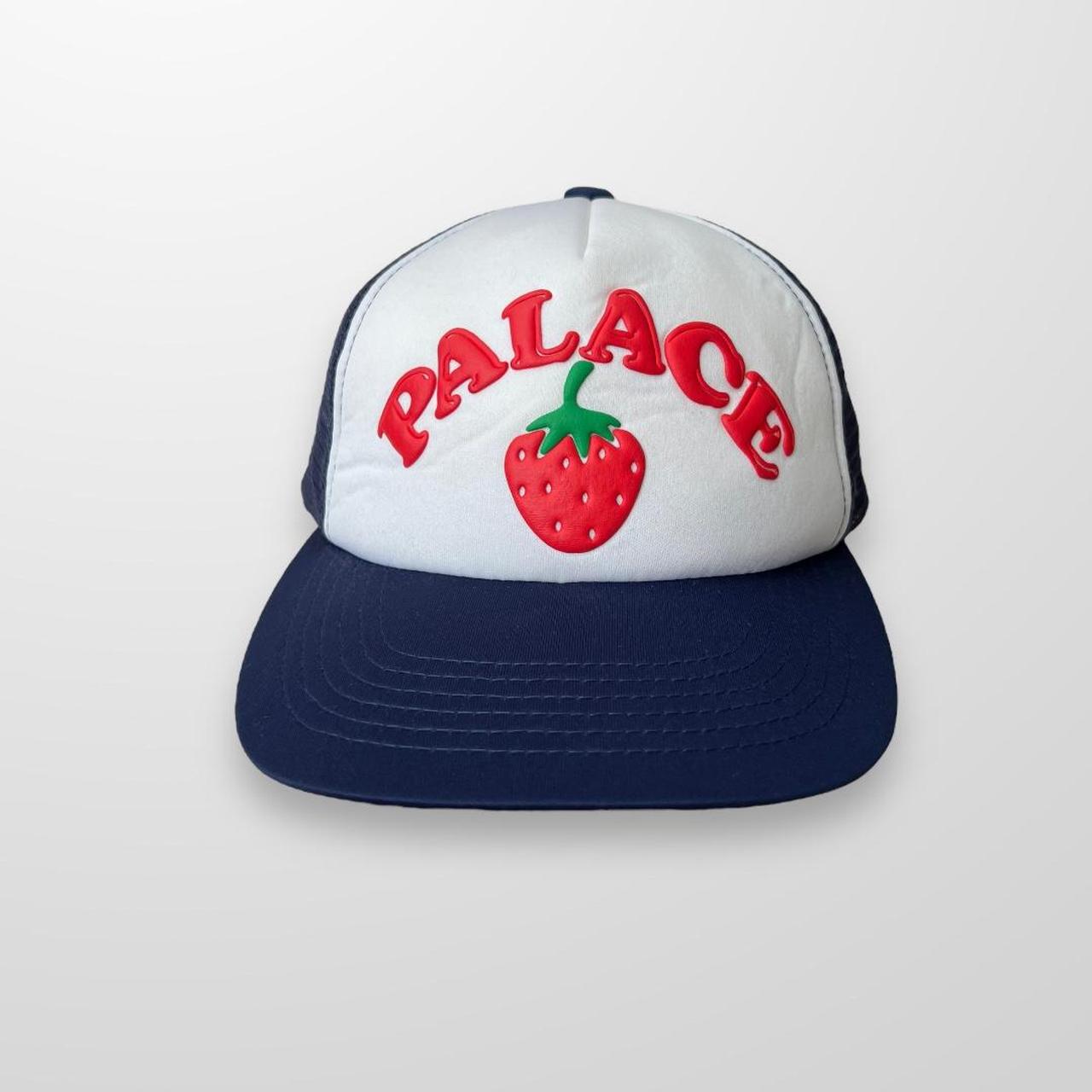 Palace Strawberry Trucker Hat In Navy