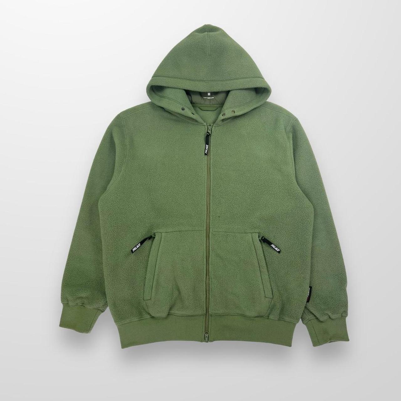 Palace Polartec Lazer Zip Hood / Fleece Jacket In Green