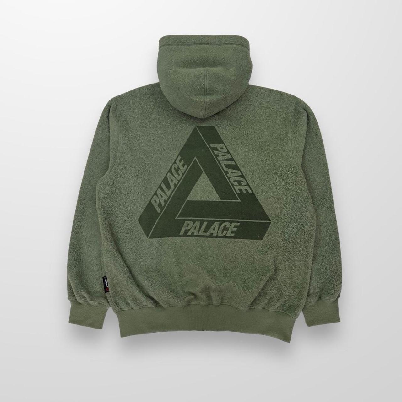 Palace Polartec Lazer Zip Hood Fleece Jacket In Green