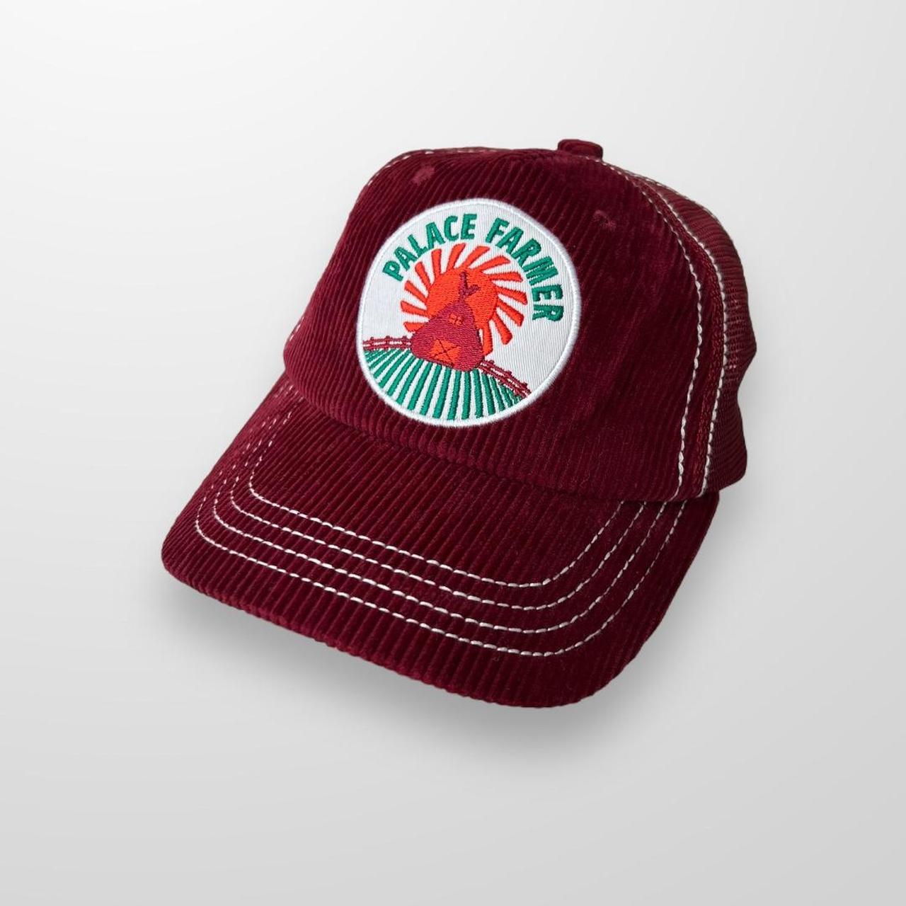 Palace Farmer Trucker Cap In Burgundy