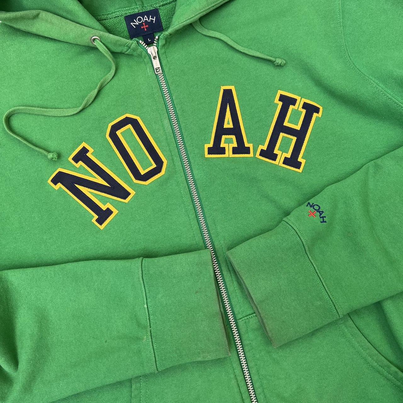 Noah NY Zip Up Hoodie In Green & Yellow