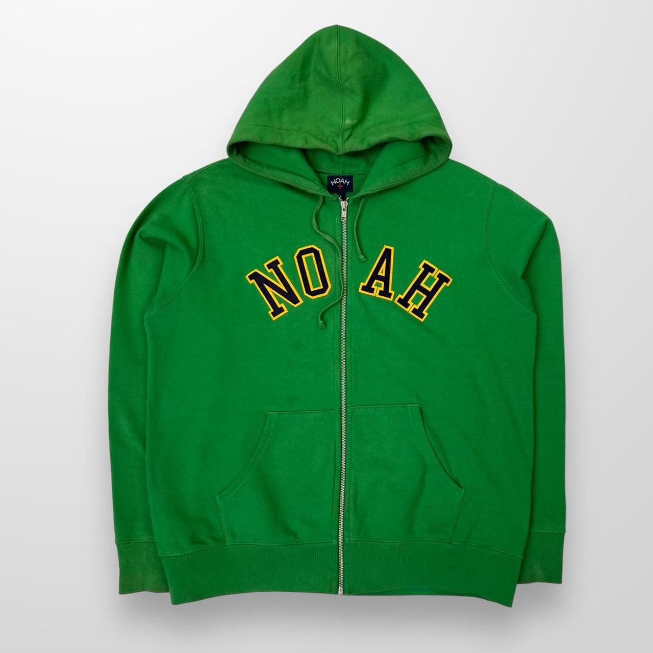 Noah NY Zip Up Hoodie In Green & Yellow