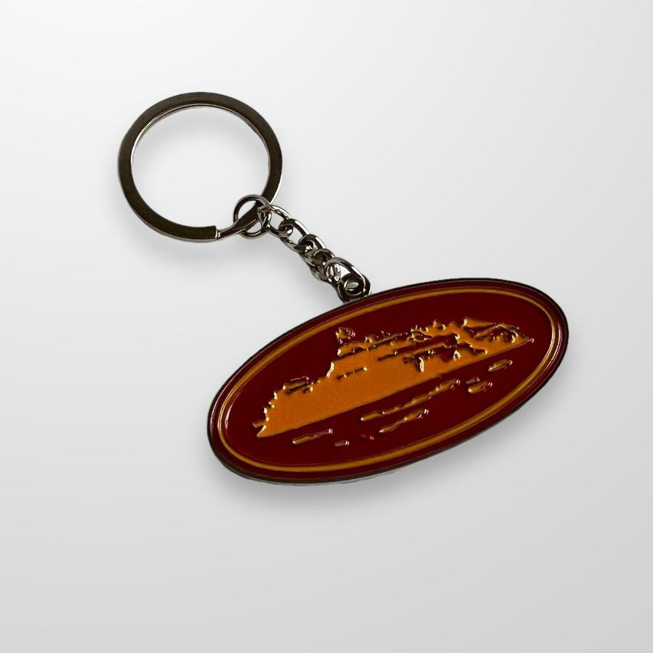 Corteiz Alcatraz Keyring In Red & Orange