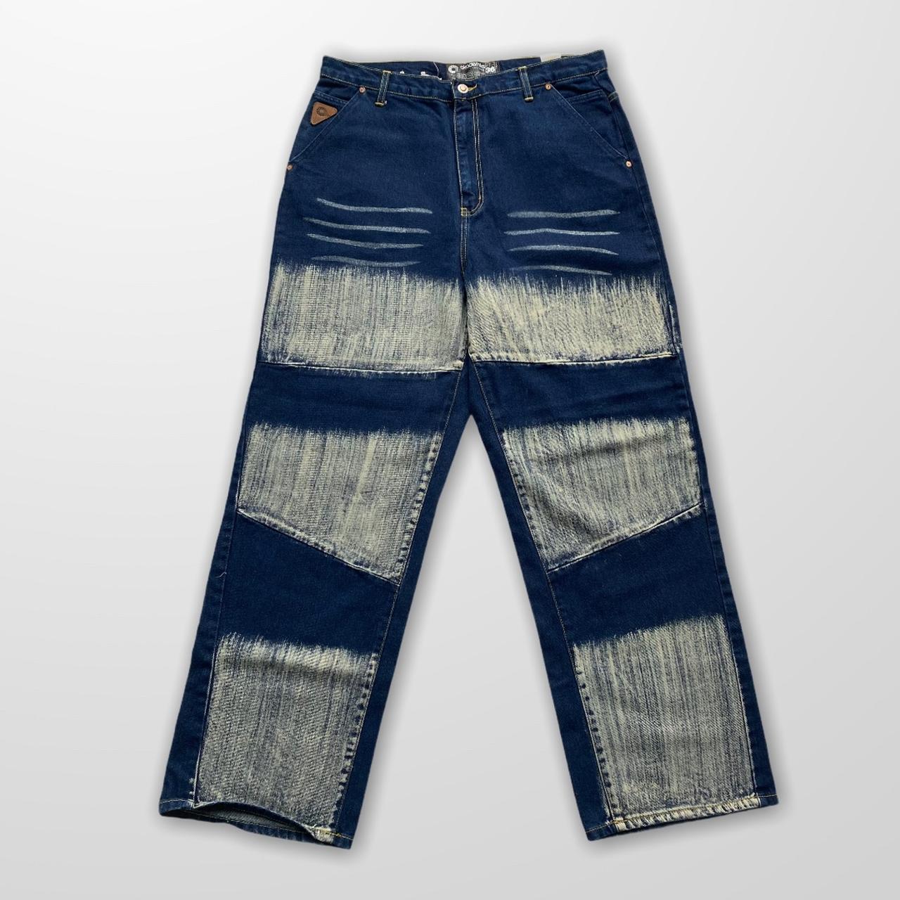 Vintage Akademiks Jeans In Navy & White