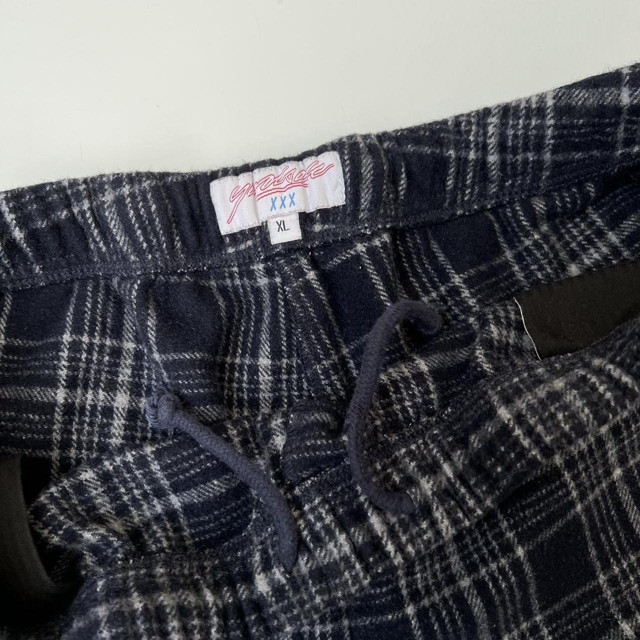 Yardsale Flannel Shorts Navy & White