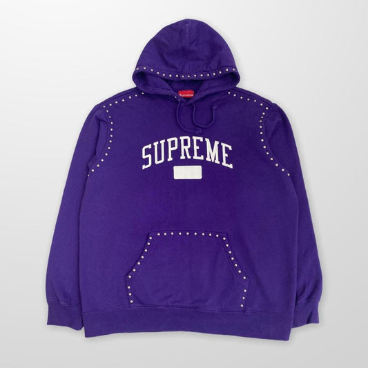 Supreme Studded Arc Logo Hoodie In Purple