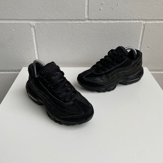 Nike Air Max 95 Premium Pony Hair Trainers In Black