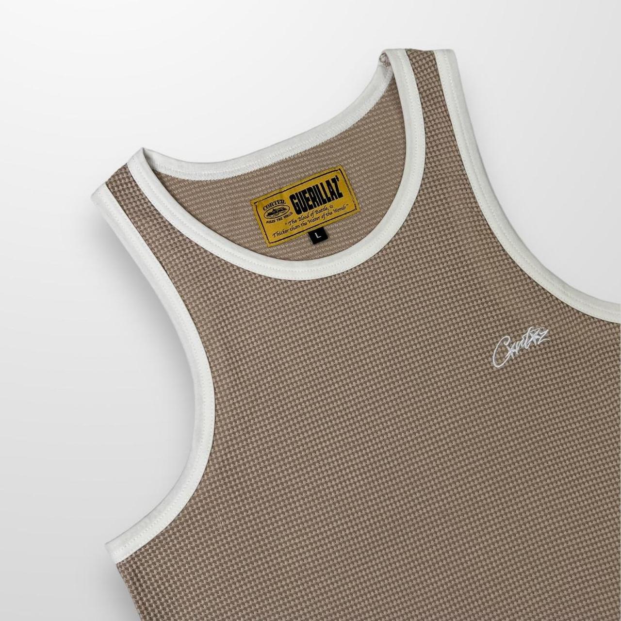 Corteiz Waffle Knit Vest In Beige