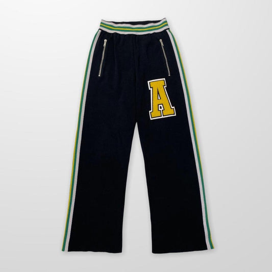 Palm Angels Jogging Bottoms In Black & Yellow