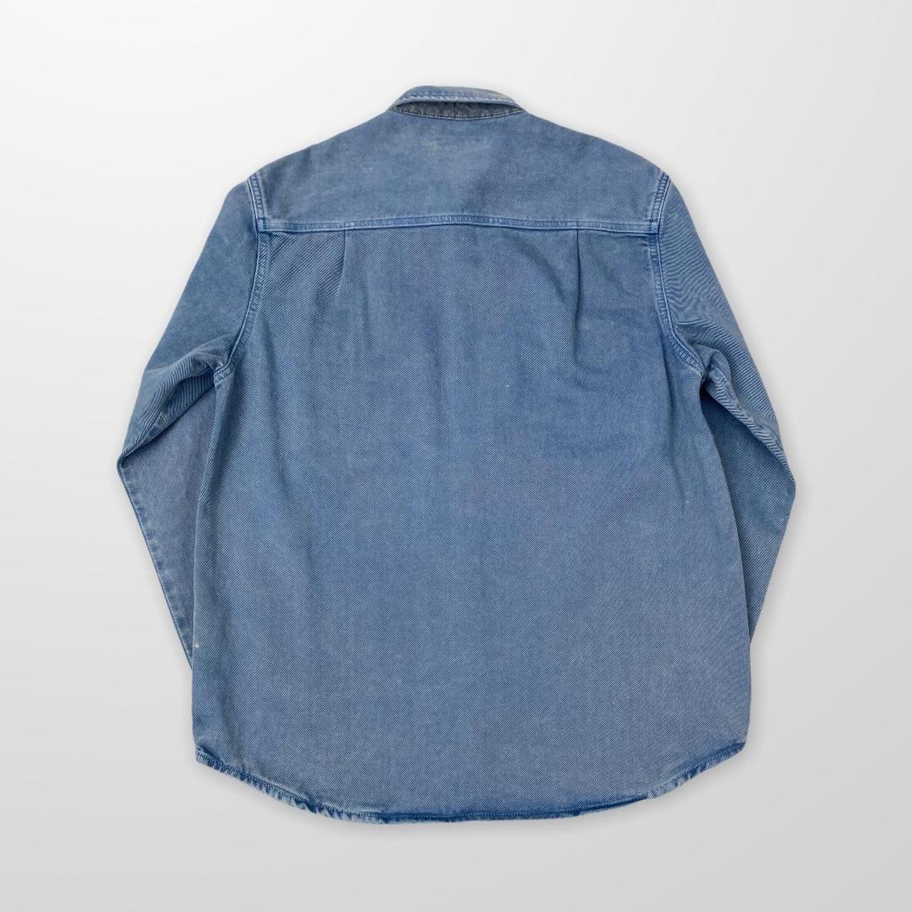 Carhartt WIP Monterey Shirt Jacket In Icy Water (Worn Washed) Blue