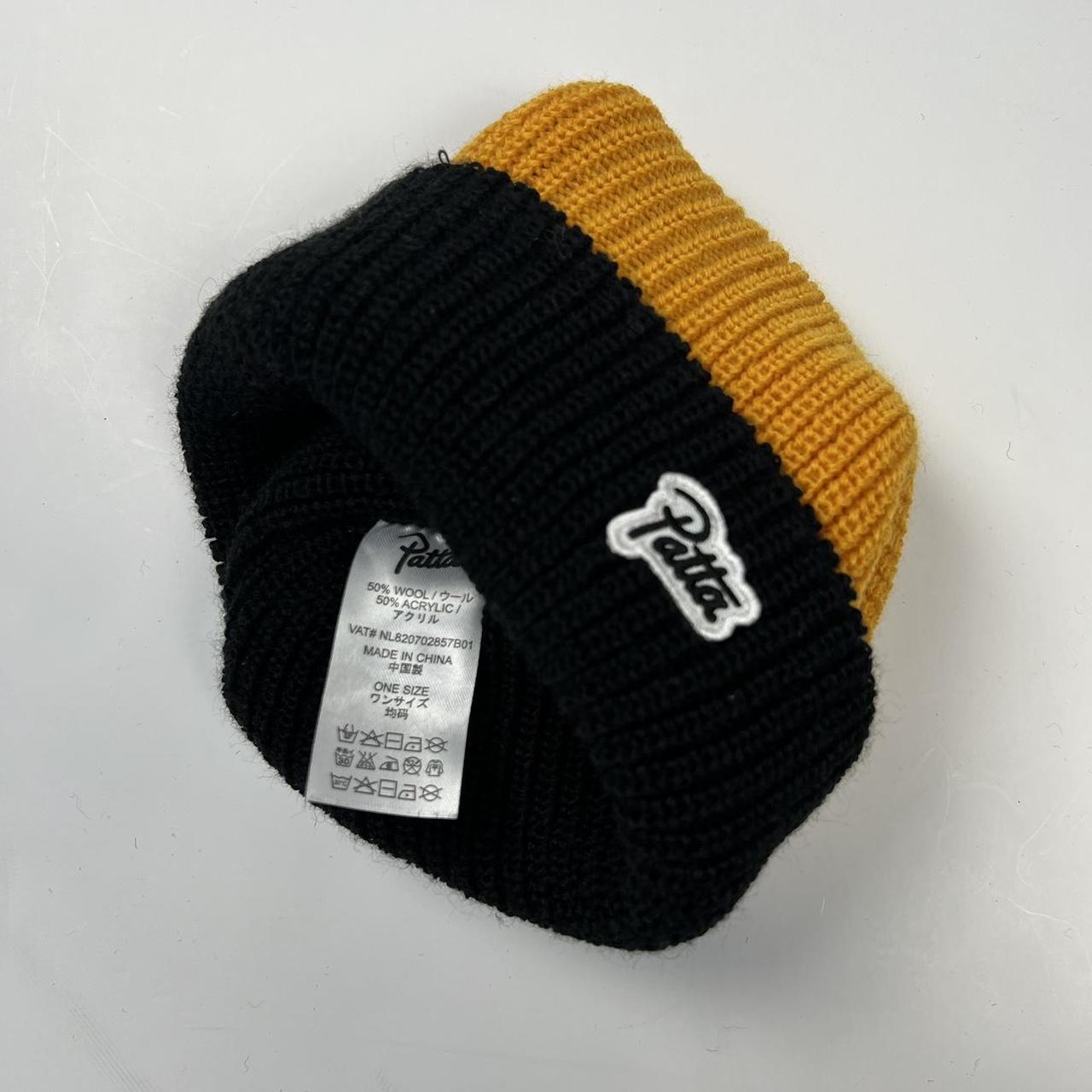 Patta Beanie Hat In Black & Yellow