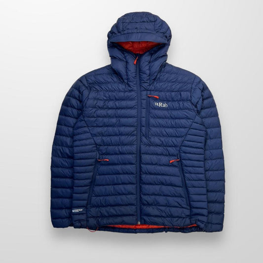 Rab Microlight Alpine Jacket In Navy & Orange