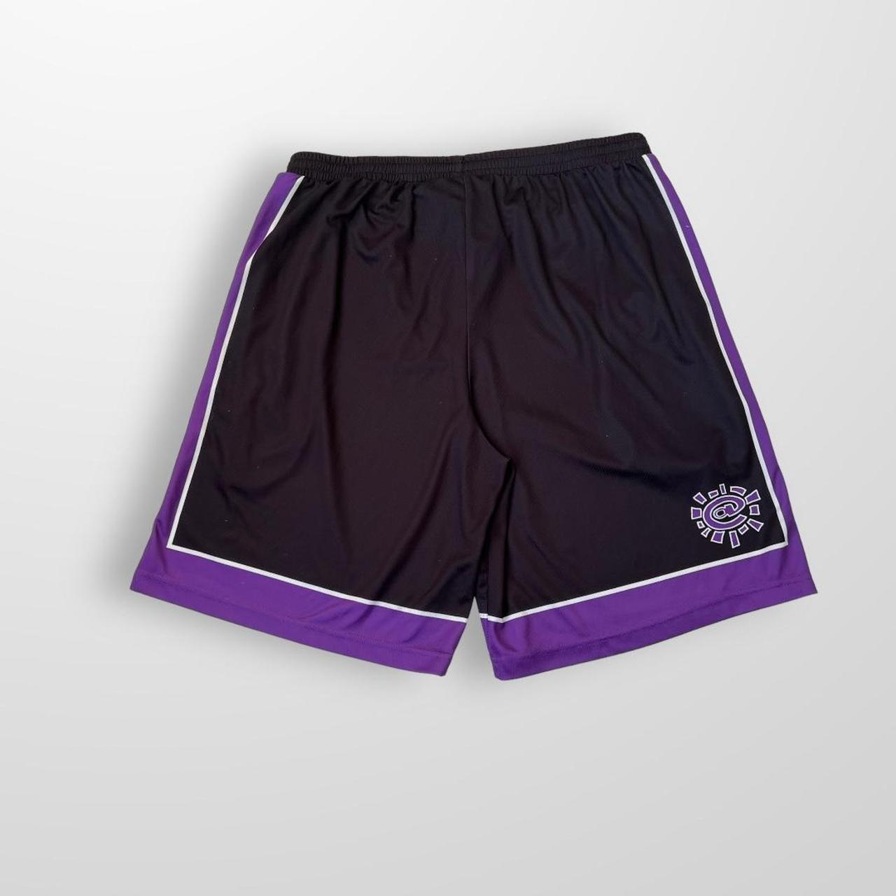 ADWYSD Jersey Shorts In Black & Purple