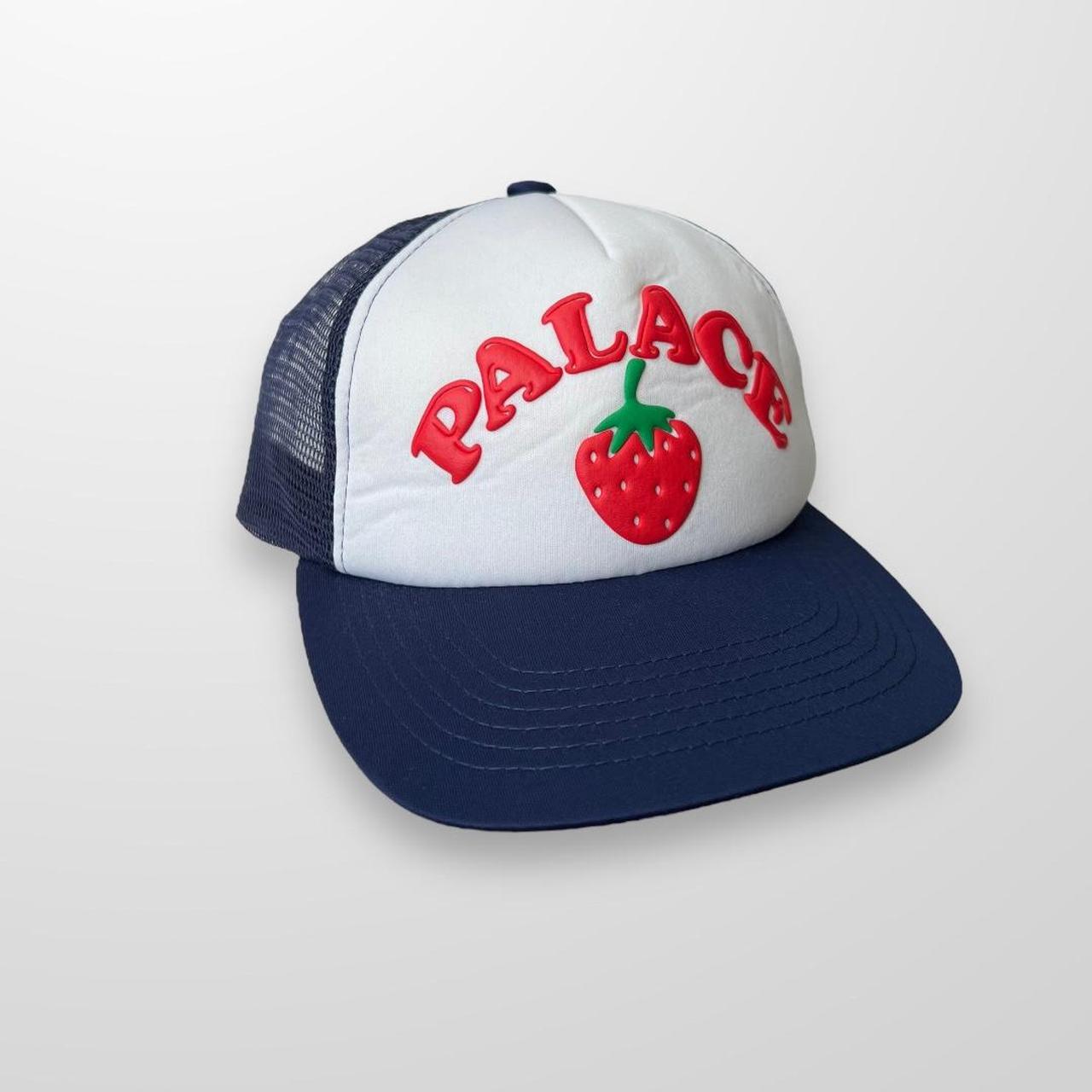 Palace Strawberry Trucker Hat In Navy