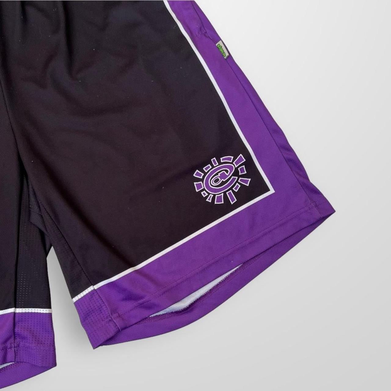 ADWYSD Jersey Shorts In Black & Purple