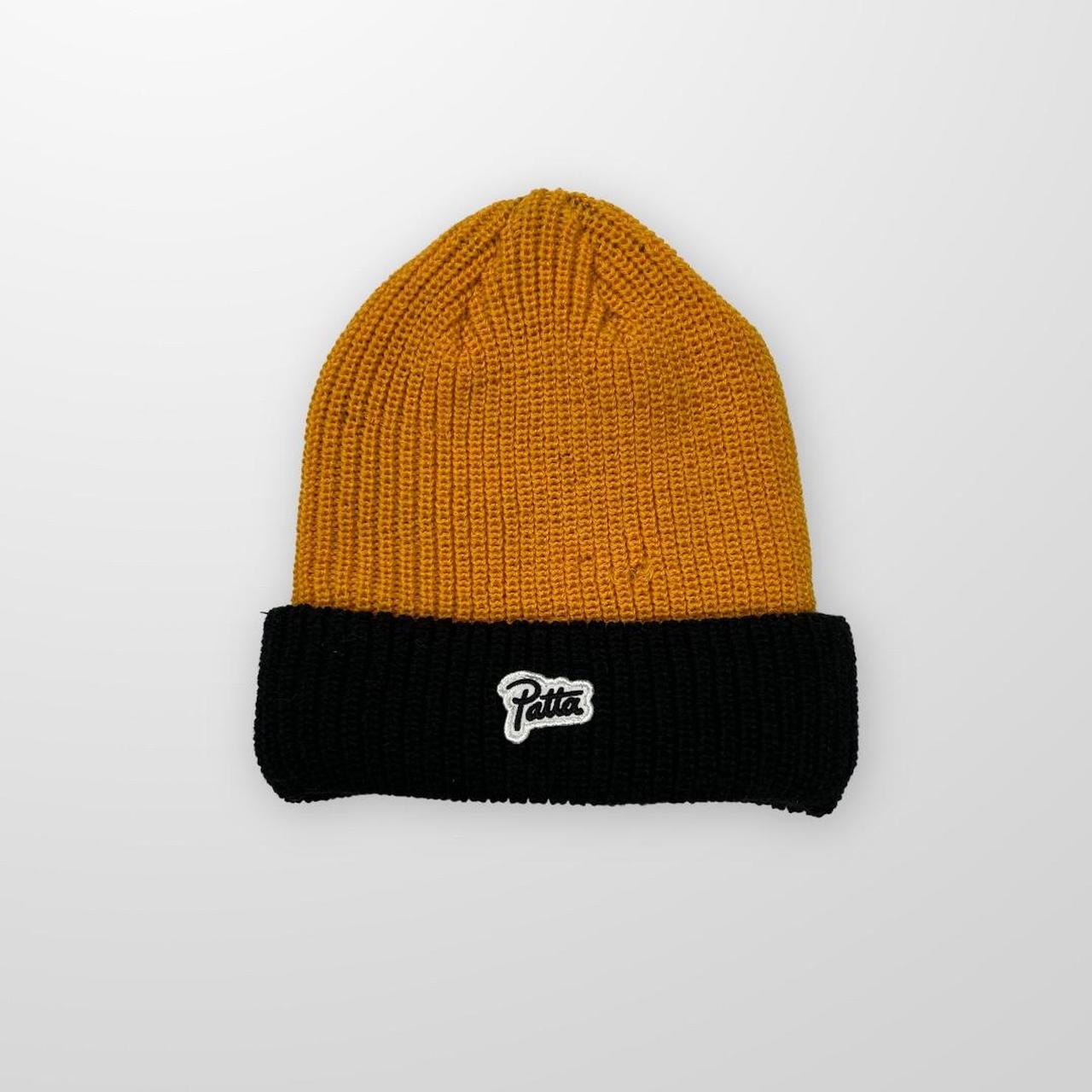 Patta Beanie Hat In Black & Yellow