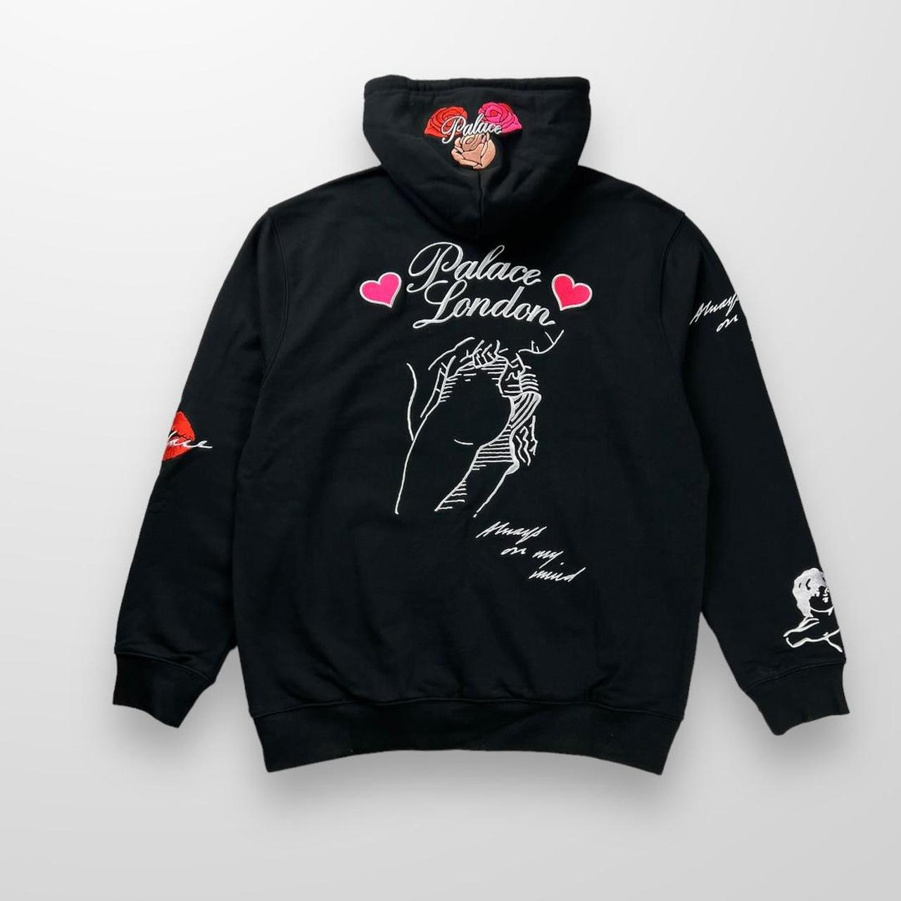 Palace Love Letter Hoodie In Black