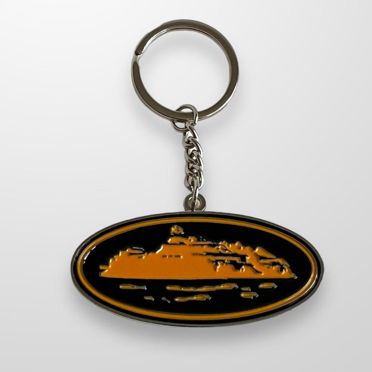 Corteiz Alcatraz Keyring In Black & Orange