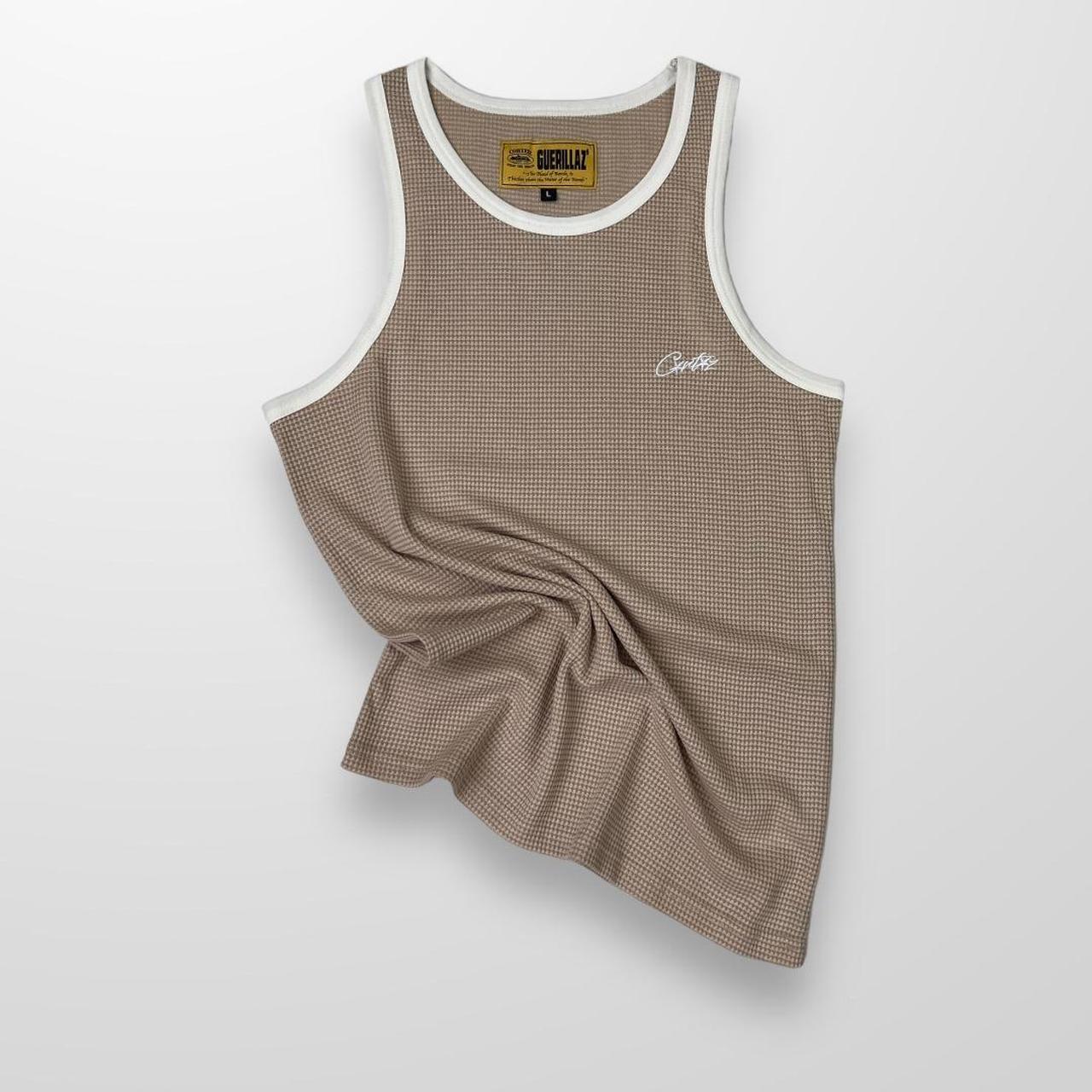 Corteiz Waffle Knit Vest In Beige