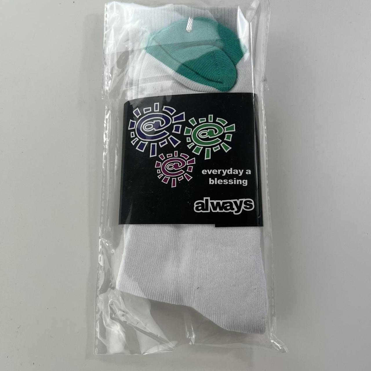 ADWYSD Socks In White & Green