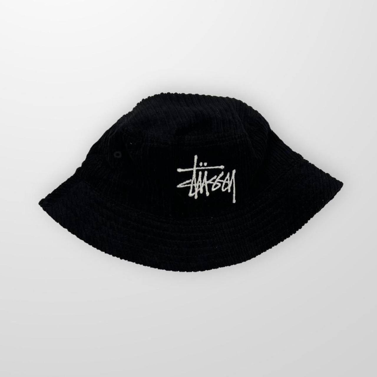 Stussy Corduroy Bucket Hat In Black & White