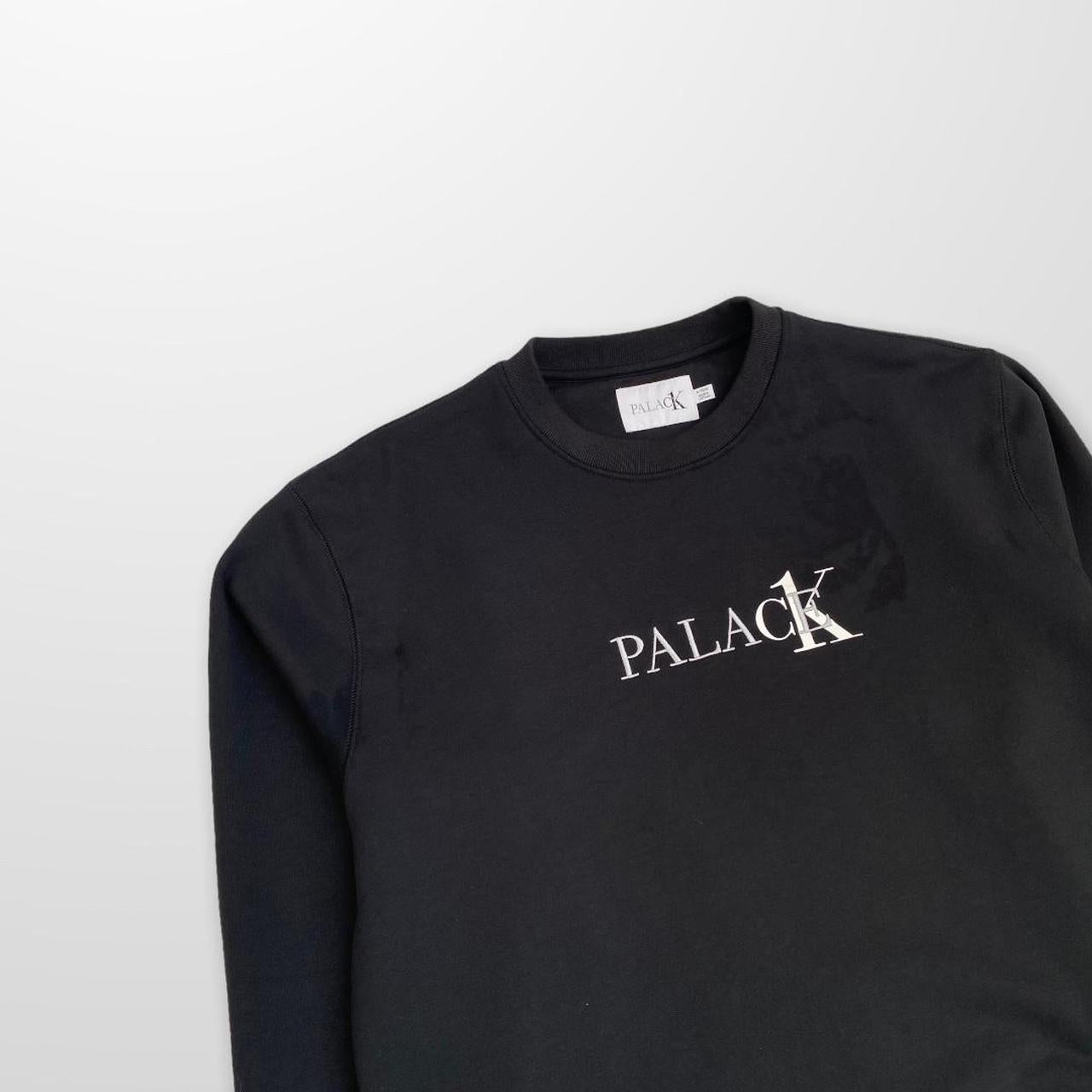 Palace x Calvin Klein Sweatshirt In Black W/ White Embroidery