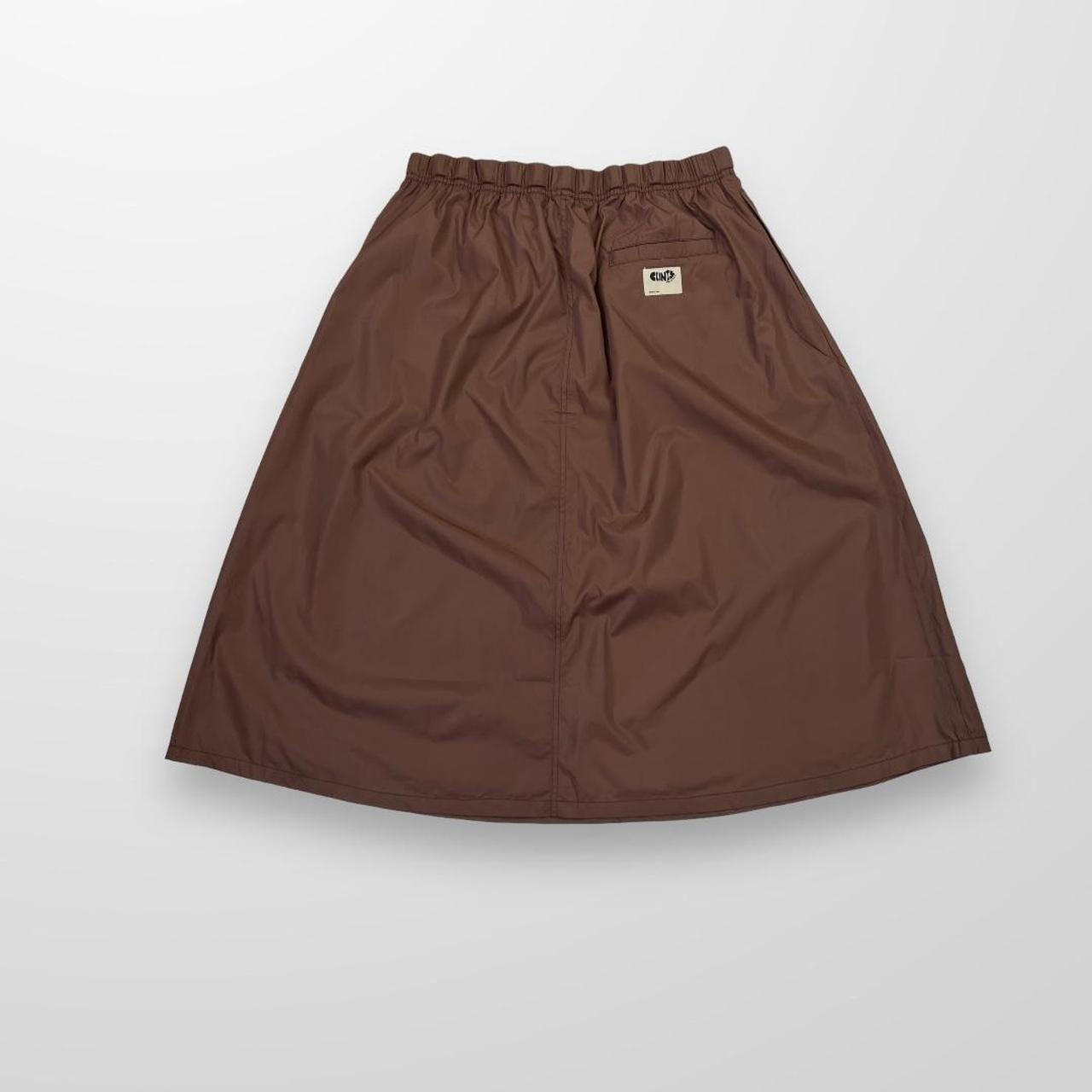 Clints Inc Nylon Cargo Skirt In Brown