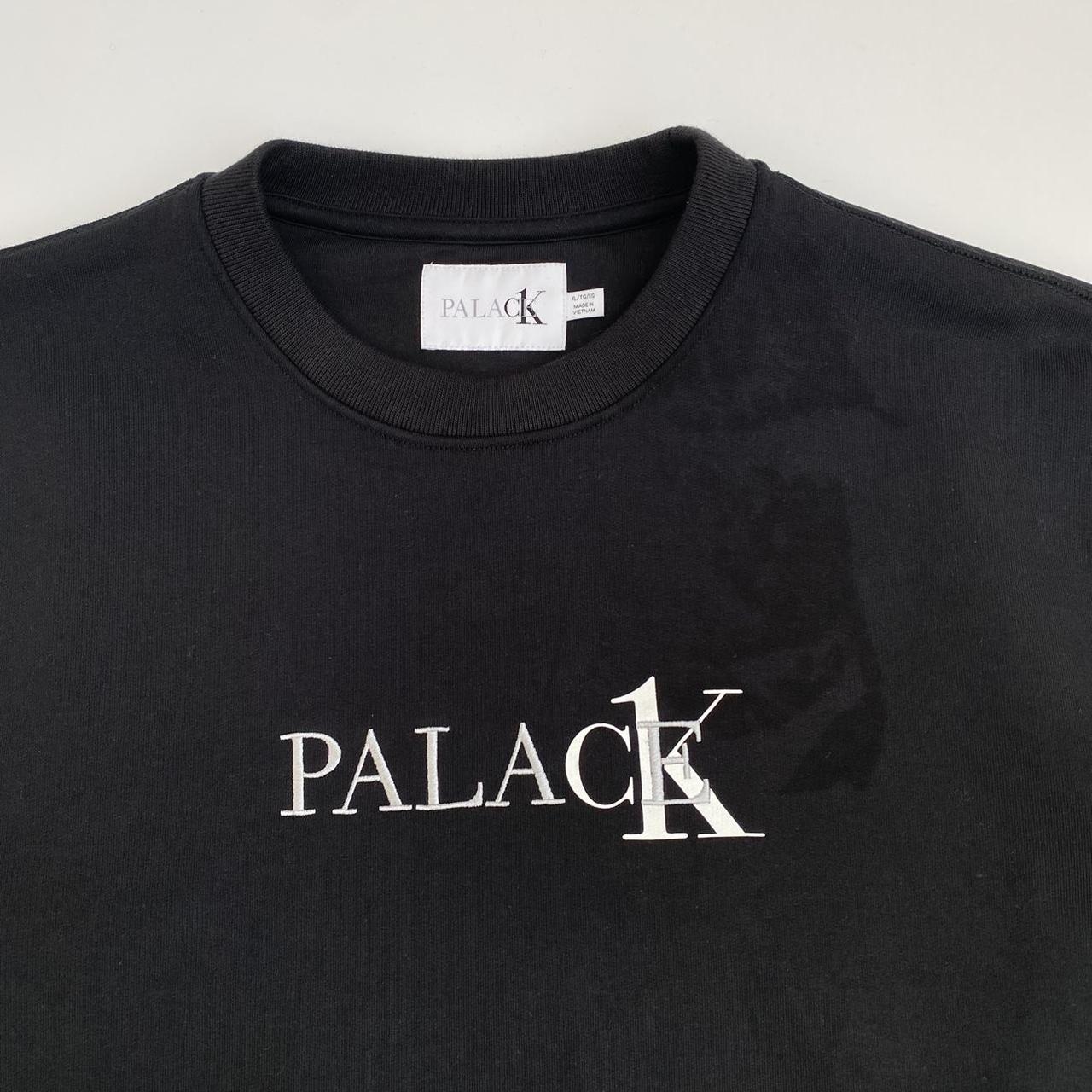 Palace x Calvin Klein Sweatshirt In Black W/ White Embroidery