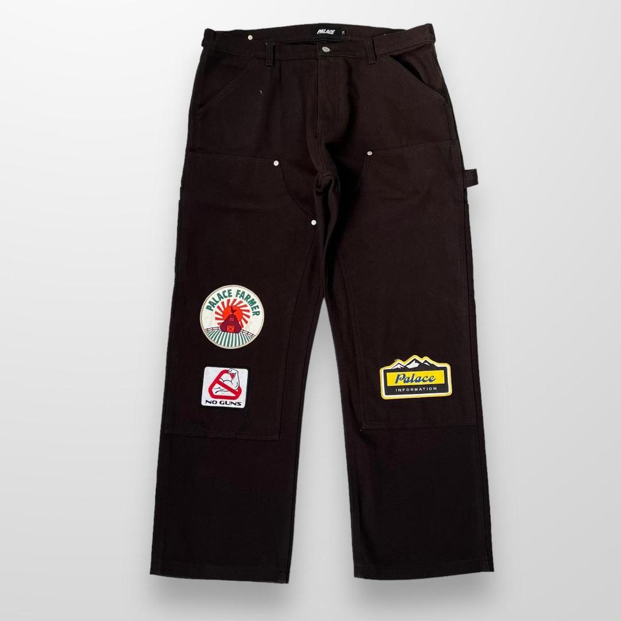 Palace Badge Work Trouser In Black / Brown