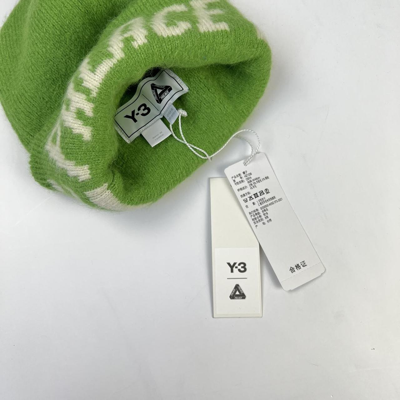 Palace Y-3 Adidas Beanie In Green / White