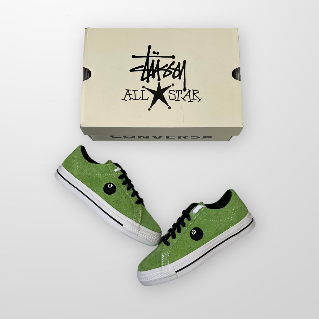 Stussy x Converse One Star 8 Ball Green Trainers