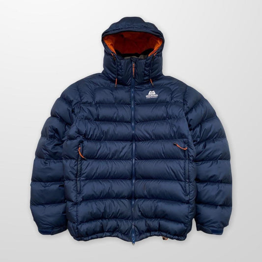 Mountain Equipment Lightline Down Puffer Jacket In Navy & Orange